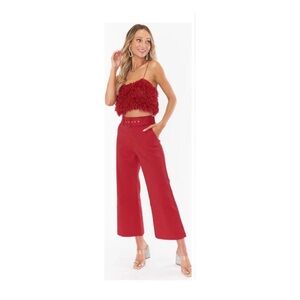 Show Me Your Mumu DJ Cropped Pants Red